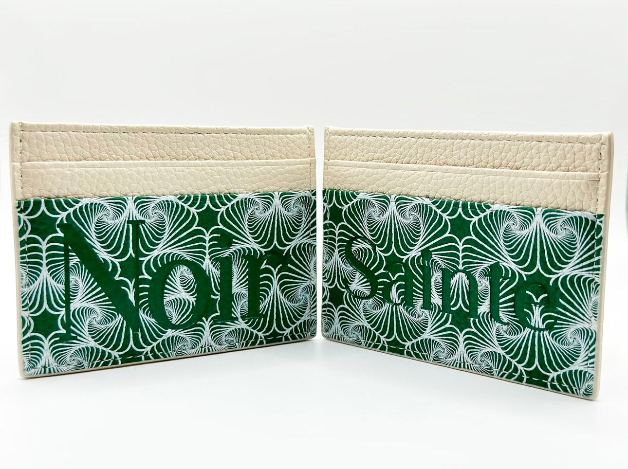 Sainte Monogram Green + Cream Cardholder